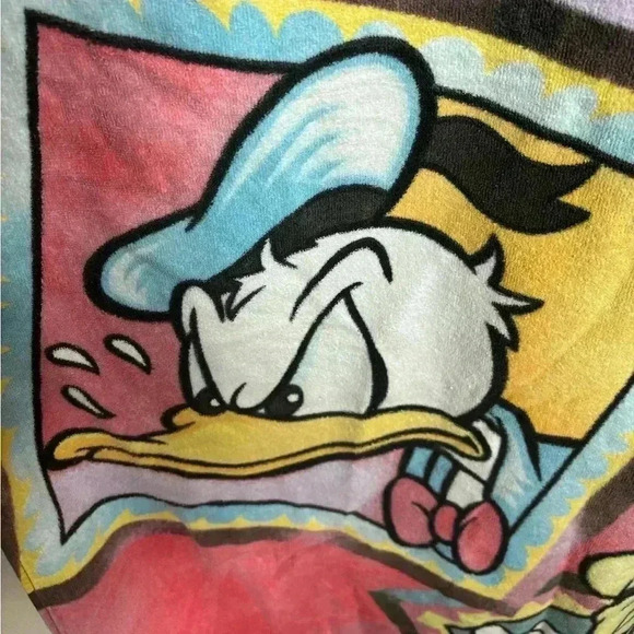 Vintage Walt Disney World Beach Towel Mickey Mouse Goofy Minnie Donald Duck 1989 - Picture 4 of 6